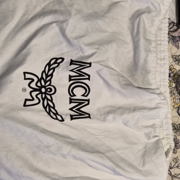 MCM Dark Gray Monogram Shoulder Bag - Picture 12 of 13